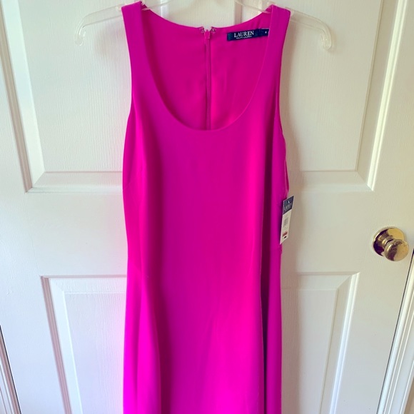 NWT Lauren Ralph Lauren Exotic Pink Sleeveless A-line Shift Tank Dress size 2 - Picture 2 of 14